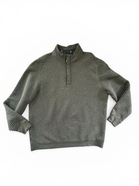 Tommy Bahama gray Quilted Half-Zip Pullover sweatshirt Sz XL